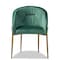 Baxton Studio Ballard Glam and Luxe Green Velvet Upholstered and Gold Finished Metal Dining Chair 192-11779-ZORO - alternate 9